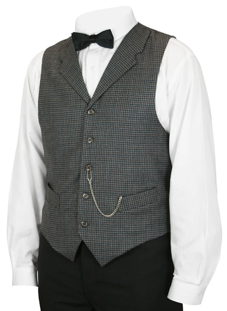Morton Vest - Black Plaid