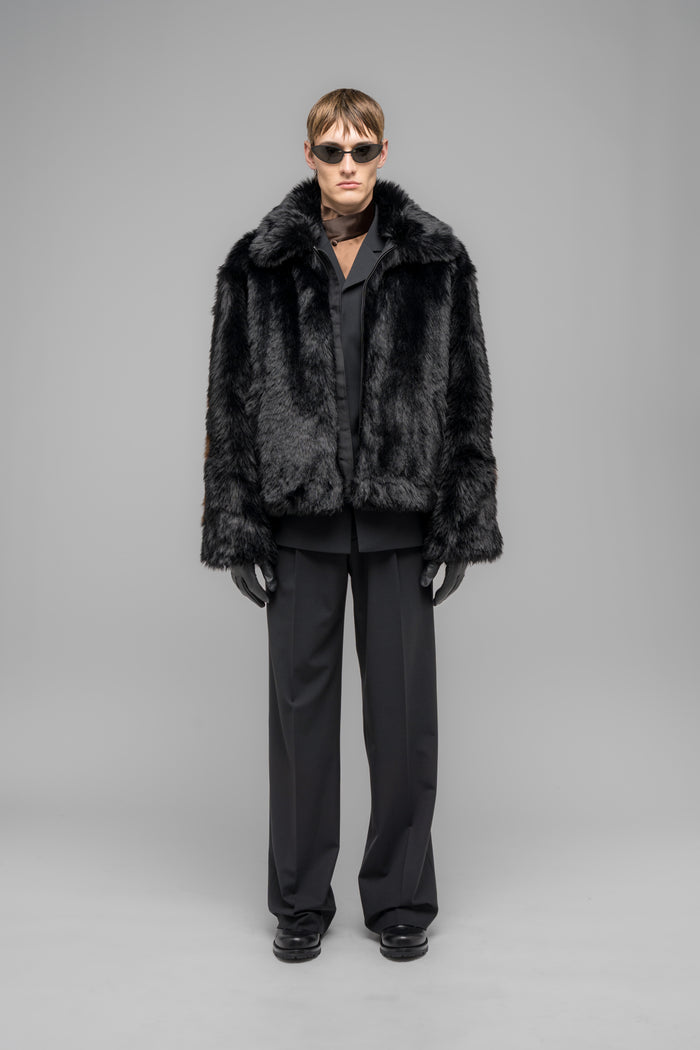 "MUDDY" FAUX FUR BLOUSON - 032c