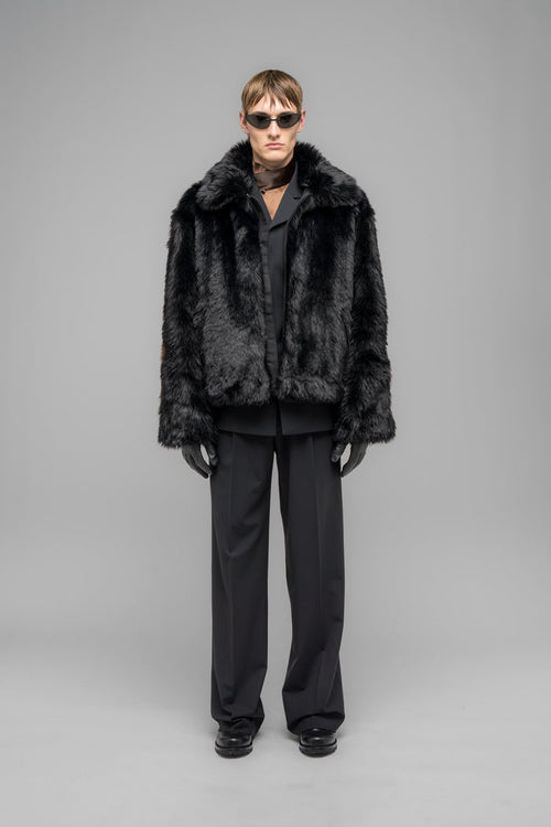 "MUDDY" FAUX FUR BLOUSON - 032c
