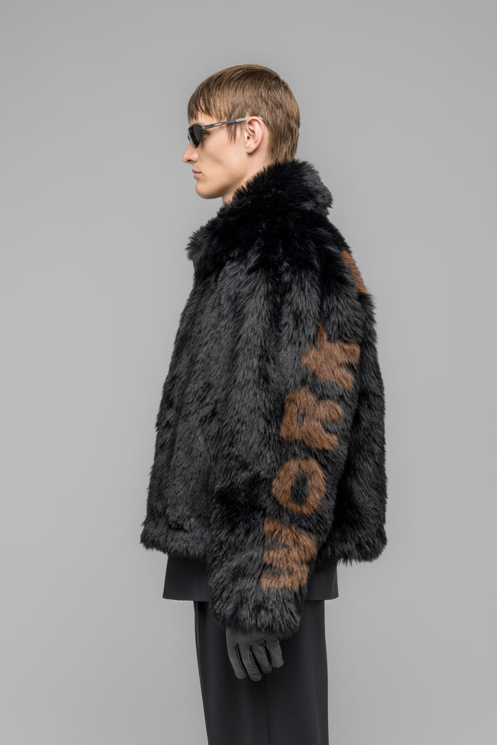 "MUDDY" FAUX FUR BLOUSON - 032c