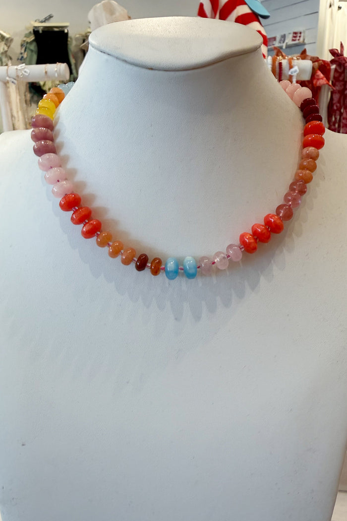 Multicolor Beaded Necklace, adeline boutique, dallas boutique, boutique