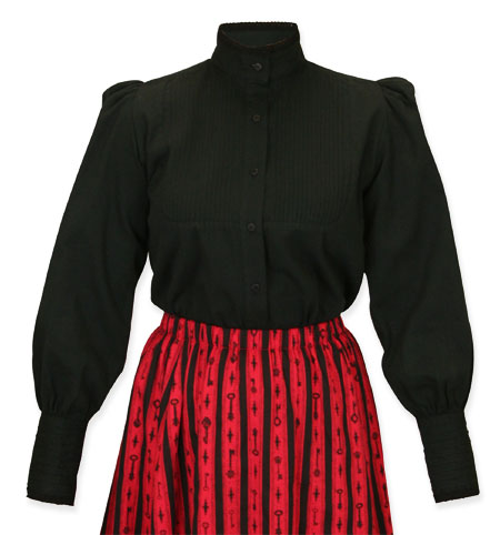 Muriel Pleated Blouse - Black
