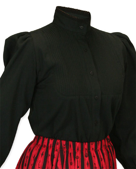 Muriel Pleated Blouse - Black