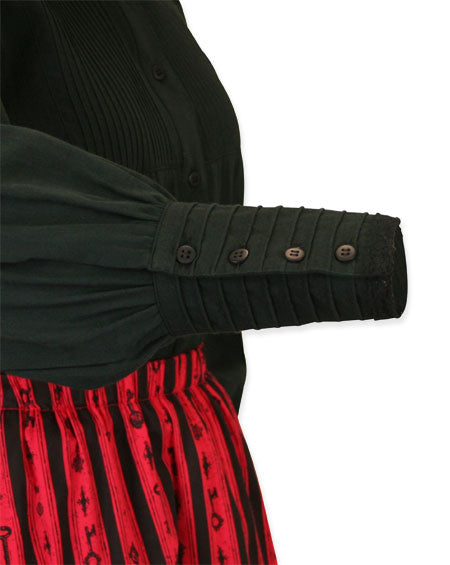 Muriel Pleated Blouse - Black