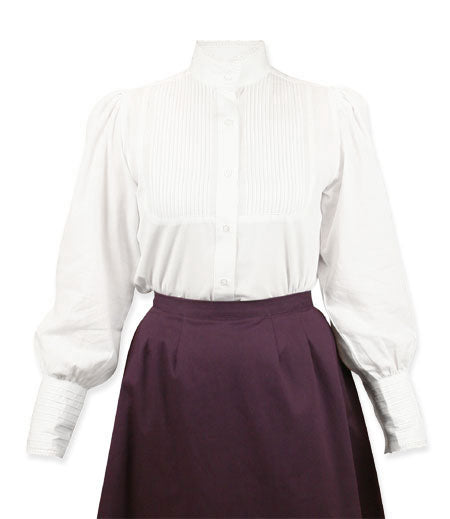 Muriel Pleated Blouse - White
