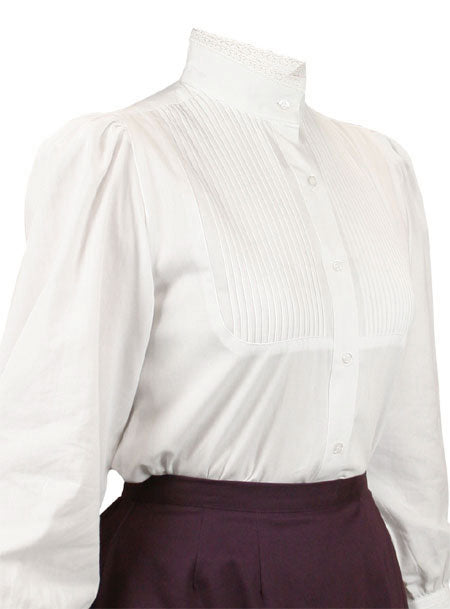 Muriel Pleated Blouse - White