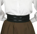 Narrow Cotton Ribbon Belt - Black