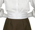 Narrow Cotton Ribbon Belt - White