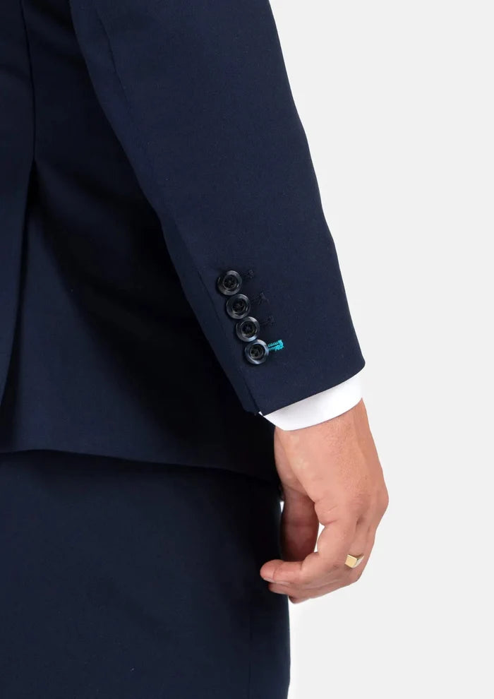 Bryant Navy Blue Stretch Jacket - SARTORO
