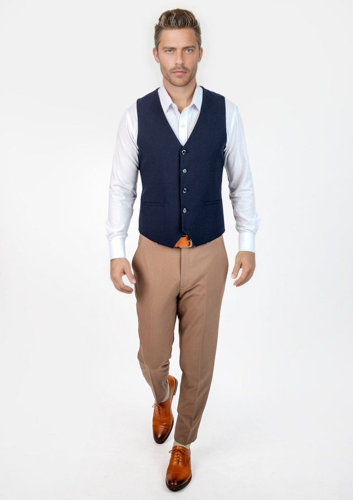 Navy Blue Vest - SARTORO