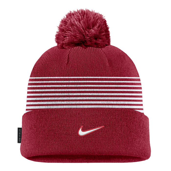 NIKE PEAK STRIPED BEANIE/POM