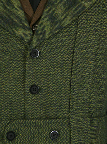 Norfolk Jacket - Olive Herringbone Tweed