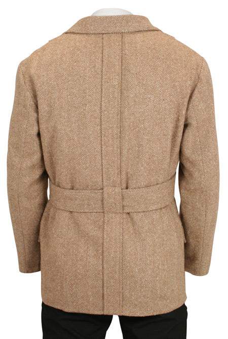 Norfolk Jacket - Tan Herringbone Tweed