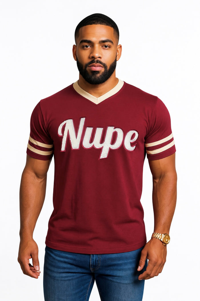 Nupe V-Neck Varsity Tee