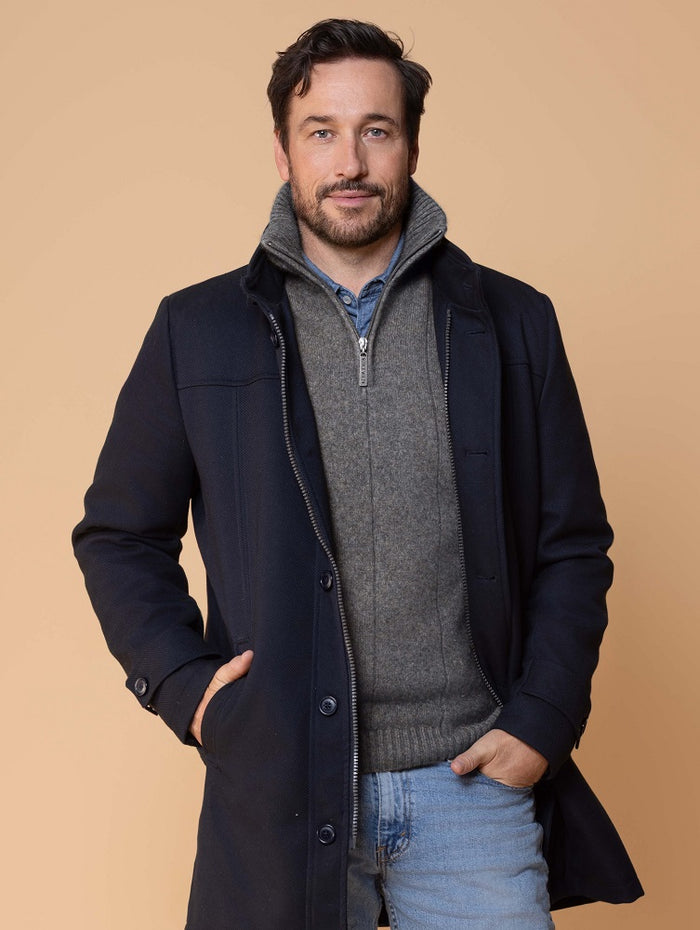 Possum and Merino  NW1003 Javelin Zip Neck - The ultimate in comfort, this style of half-zip sweater with turndown rib collar that can be zipped right up. Single jersey knit, Whole Garment seamless construction.  40% Possum Fur, 53% Merino, 7% Silk