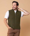 Possum and Merino  NW1066 Gilet - Zip through vest integrated pockets, single jersey. WholeGarment seamless construction.  Composition - 40% Possum Fur, 53% Merino, 7% Silk
