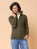 Possum and Merino  NW3005 Market Day Jacket - The ultimate in comfort, this style offers full zip, integrated pockets, turndown rib collar that can be zipped right up, ribbed side panels. WholeGarment seamless construction.
