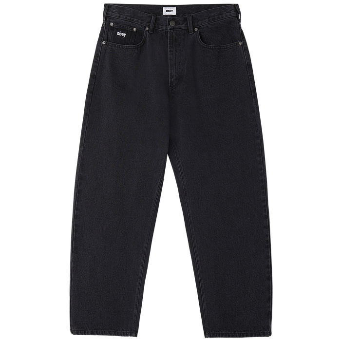 Obey Bigwig Baggy Denim faded black pure boardshop