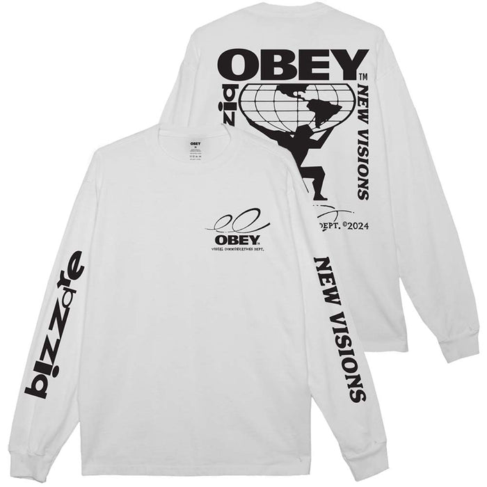 Obey Bizarre New Visions Long Sleeve T-Shirt white pure boardshop