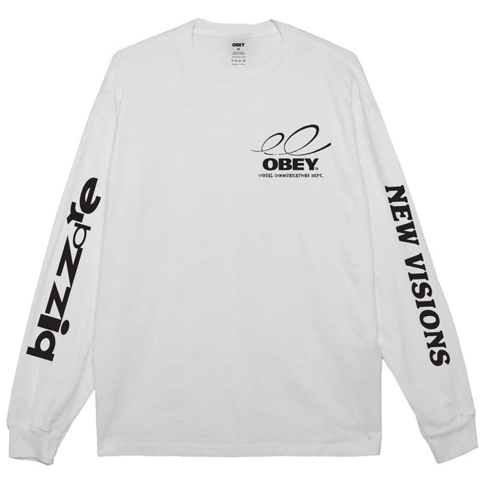 Obey Bizarre New Visions Long Sleeve T-Shirt white pure boardshop
