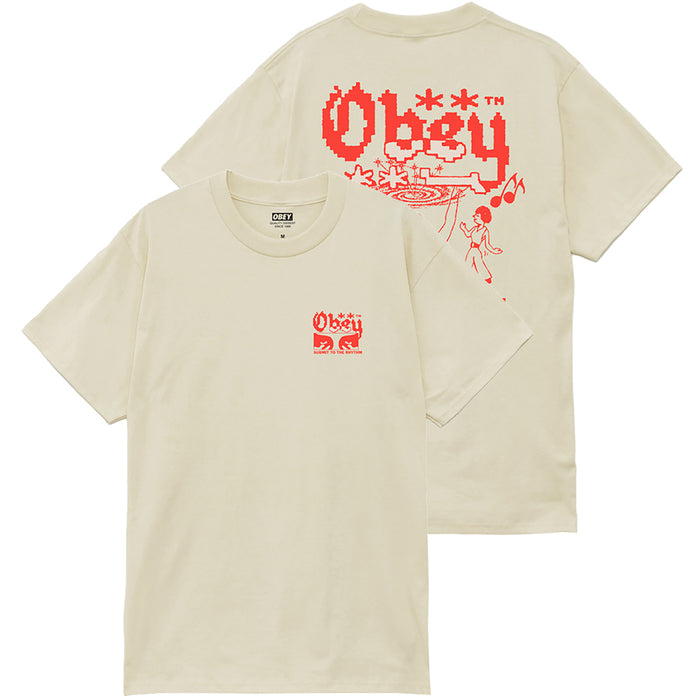 Obey Submit To The Rhythm T-Shirt cream pure boardshop