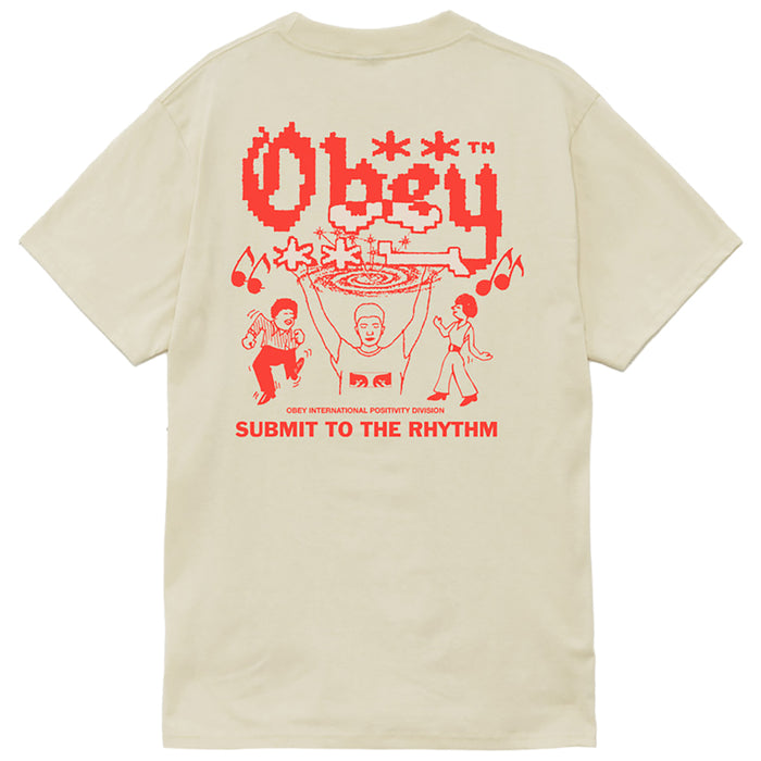 Obey Submit To The Rhythm T-Shirt cream pure boardshop