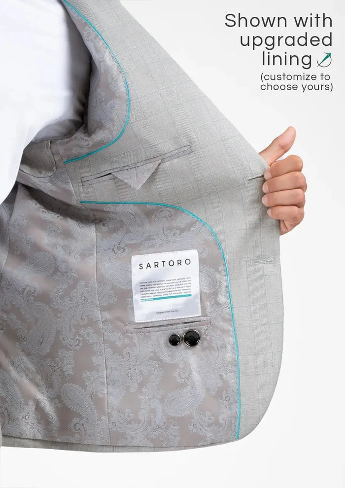 Ellis Off-White Prince Of Wales Suit - SARTORO