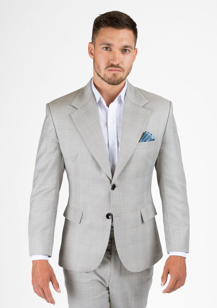 Ellis Off-White Prince Of Wales Suit - SARTORO