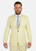 Ellis Olive Cream Linen Blend Suit - SARTORO