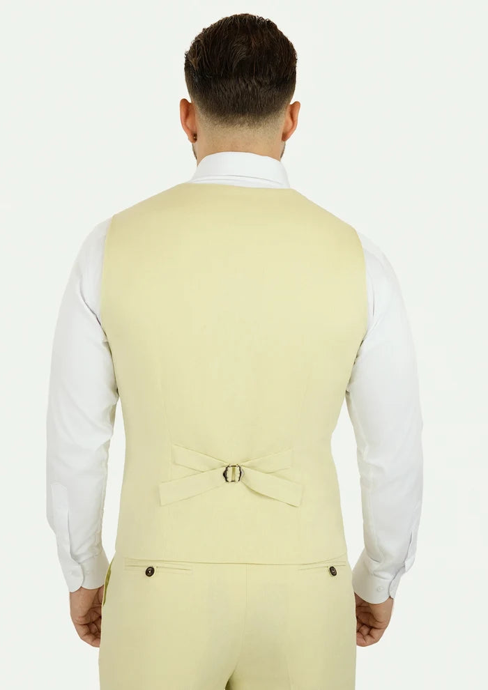 Olive Cream Linen Vest