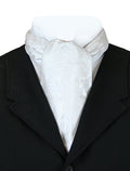 Opulent Paisley Ascot - Pure White