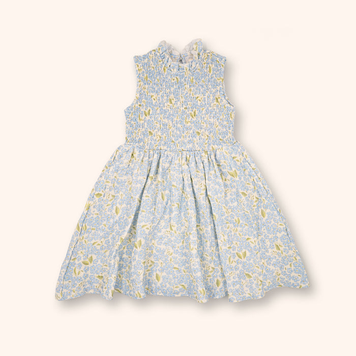 Petit Playa Organic Cotton Adaline Dress in Hydrangea print, breathable organic cotton clothing for babies and girls — image 2