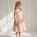 Petit Playa Organic Cotton Adaline Dress in Peony print, breathable organic cotton clothing for babies and girls