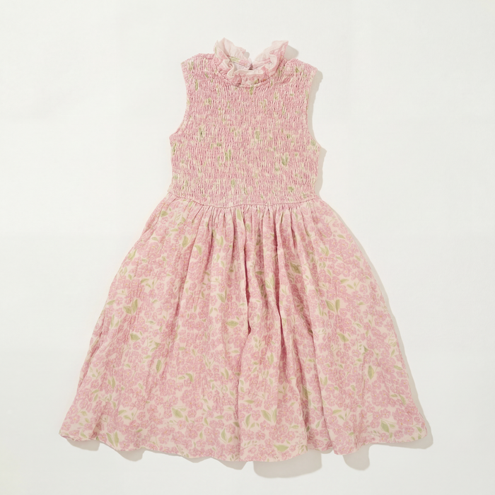 Petit Playa Organic Cotton Adaline Dress in Peony print, breathable organic cotton clothing for babies and girls — image 6