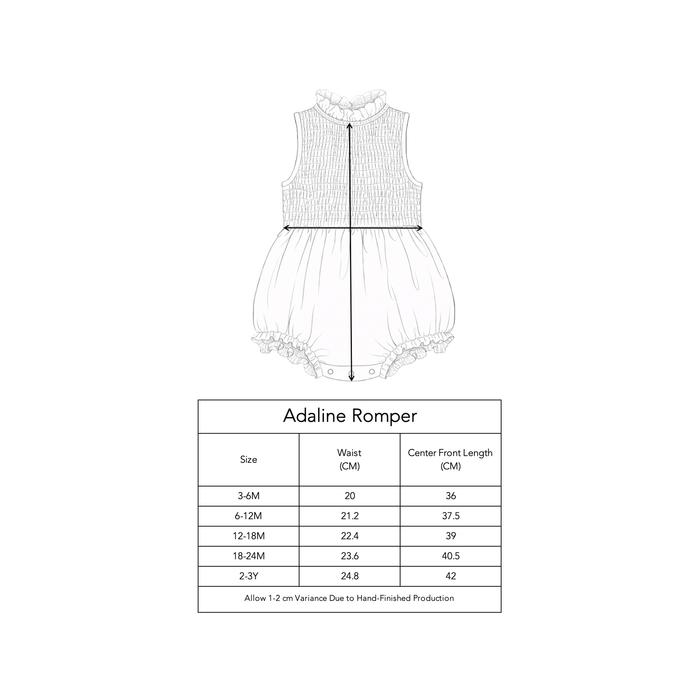 Petit Playa Organic Cotton Adaline Romper in Gardenia print, breathable organic cotton clothing for babies and girls — image 10