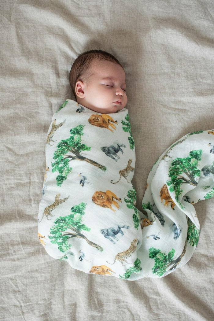 Muslin newborn swaddle wrap breathable and soft