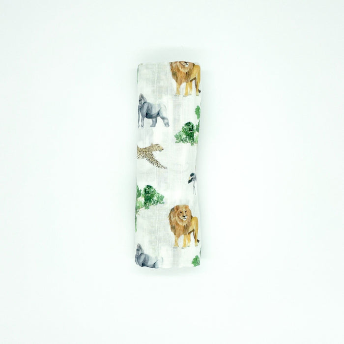 Africa print organic muslin swaddle wrap for newborns