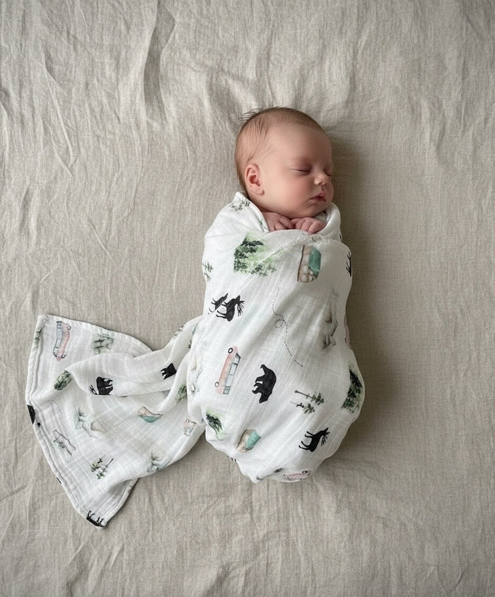 Muslin newborn swaddle wrap breathable and soft