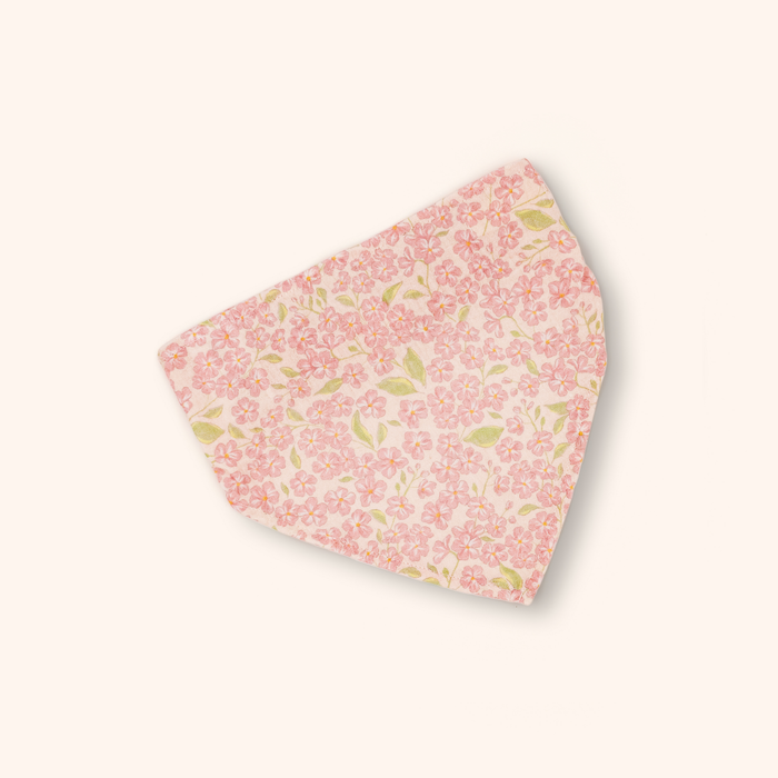 Petit Playa Organic Cotton Amie Bandana in Peony print, breathable organic cotton accessory for babies and girls