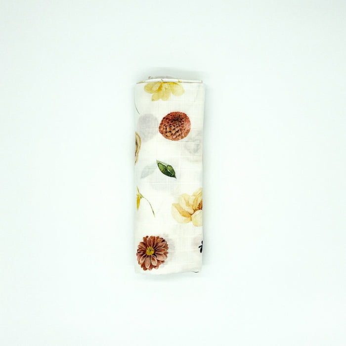 Floral muslin newborn swaddle wrap breathable and soft