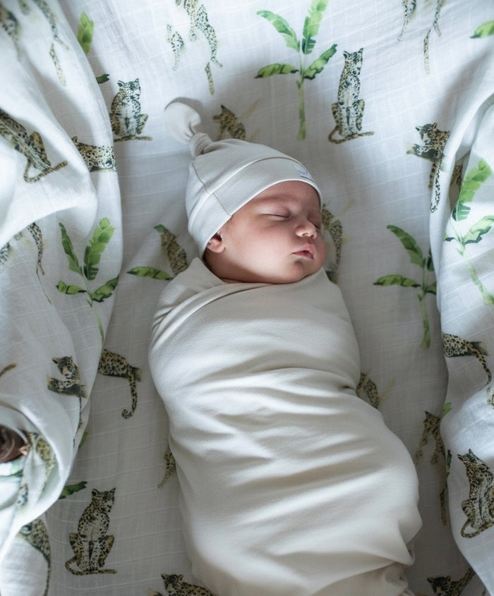 Muslin newborn swaddle wrap breathable and soft