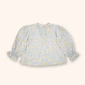 Petit Playa Organic Cotton Marlow Smock Top in Hydrangea print, breathable organic cotton clothing for babies and girls — image 4