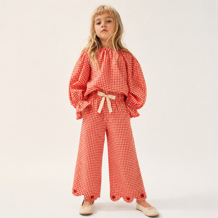 Petit Playa Organic Cotton Marlow Smock Top in Lover print, breathable organic cotton clothing for babies and girls — image 3
