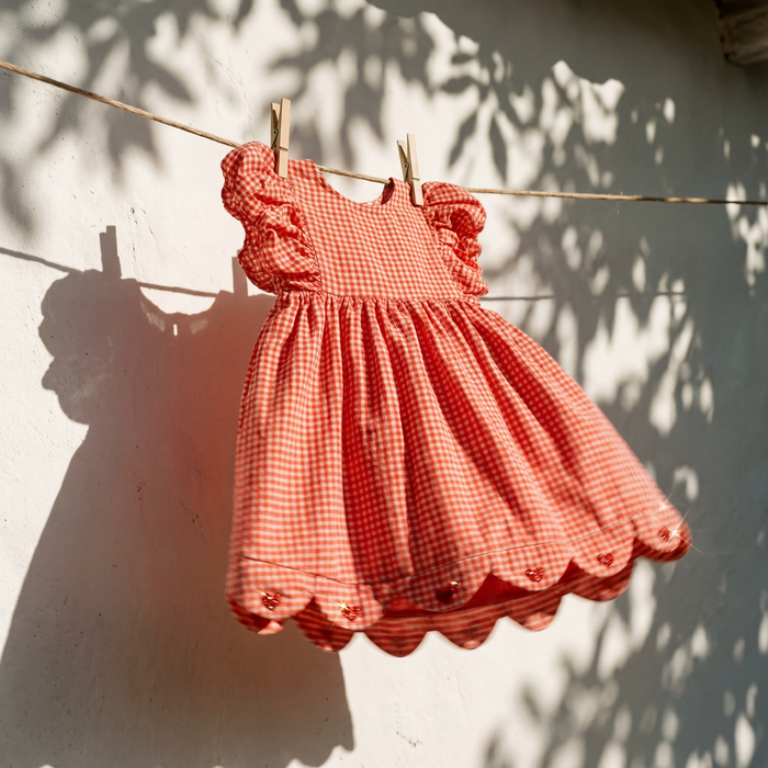 Petit Playa Organic Cotton Maya Dress in Lover print, breathable organic cotton clothing for babies and girls — image 8