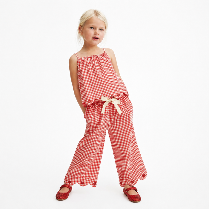 Petit Playa Organic Cotton Petal Top in Lover print, breathable organic cotton clothing for babies and girls — image 3