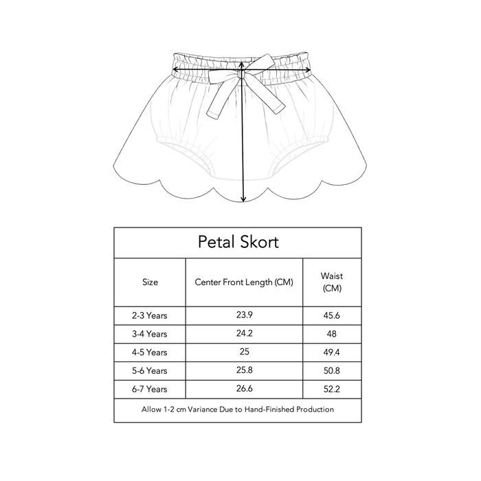 Petit Playa Organic Cotton Petal Skort in Lover print, breathable organic cotton clothing for babies and girls — image 8