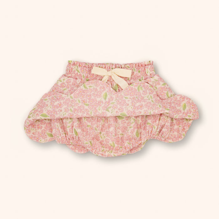 Petit Playa Organic Cotton Petal Skort in Peony print, breathable organic cotton clothing for babies and girls — image 8