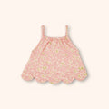 Petit Playa Organic Cotton Petal Top in Peony print, breathable organic cotton clothing for babies and girls — image 2