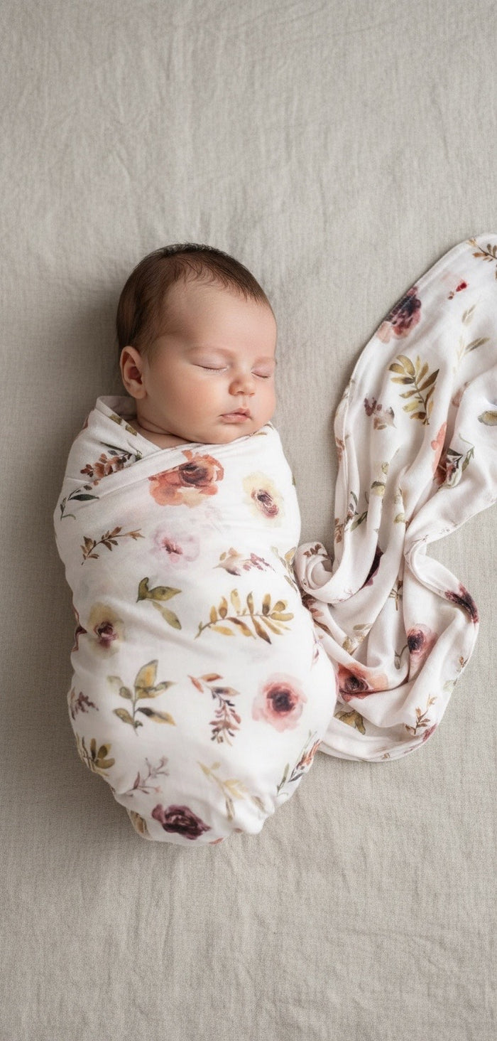 Secret Garden organic muslin swaddle wrap for newborns