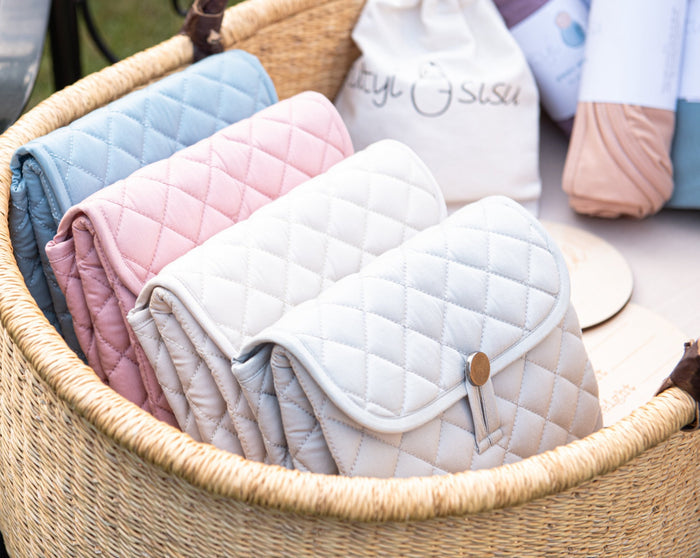 Organic Cotton Travel Change Mat Slate